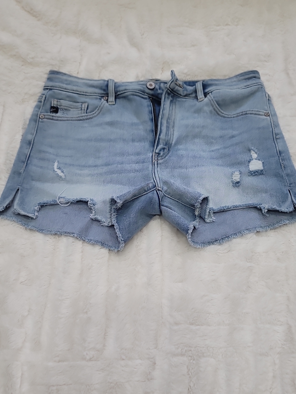KanCan Light Blue Distressed Denim Cutoff Shorts